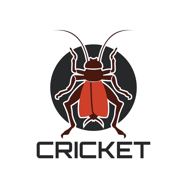 Vecteur un logo de mascotte de cricket avec le mot cricket dessus