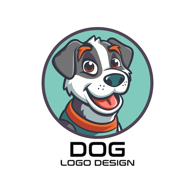 Vecteur le logo de la mascotte de dessin animé du chien