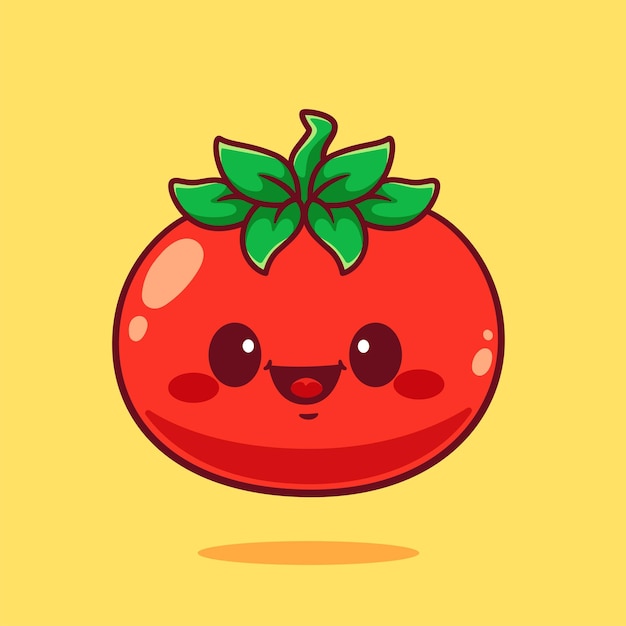 Vecteur le logo de la mascotte de dessin animé de la tomate