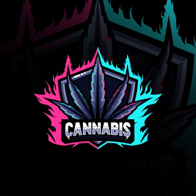 Logo De La Mascotte Du Cannabis