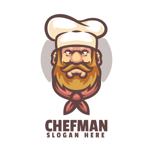 Vecteur logo de la mascotte du chef