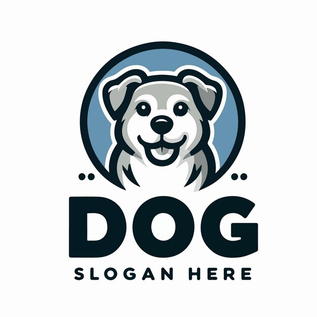 Logo de la mascotte du chien vecteur du chien