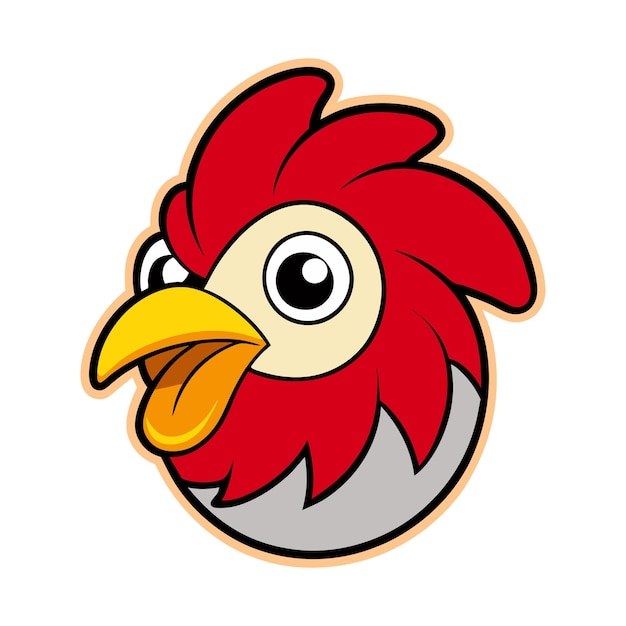Le logo de la mascotte du coq, vivante et réaliste, avec un plumage frappant, des détails tranchants et des couleurs audacieuses.