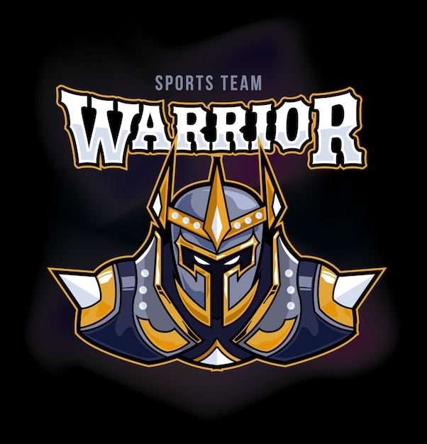 Logo Mascotte Du Jeu Warrior Armour Sports