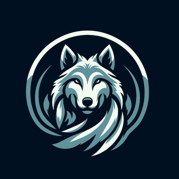 Logo De La Mascotte Du Loup Vecteur