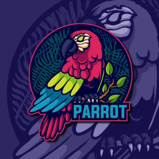 Le Logo De La Mascotte Du Perroquet