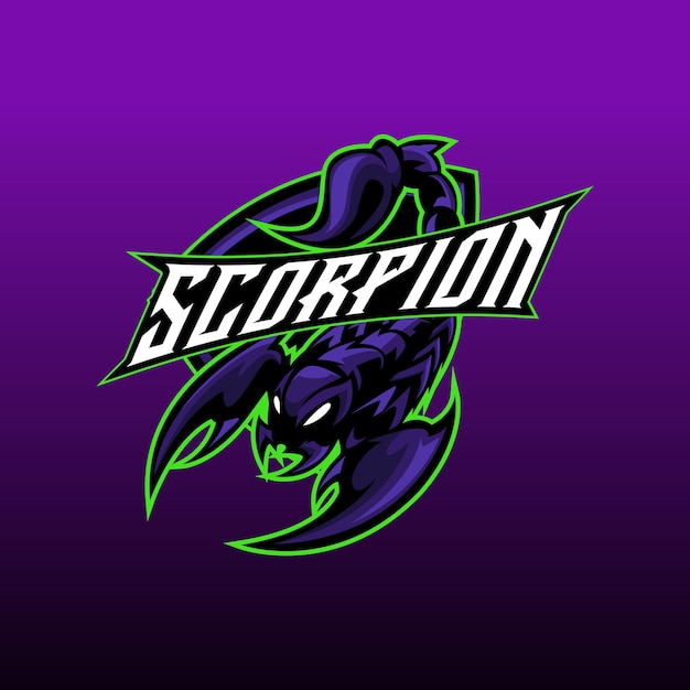 Vecteur logo de la mascotte du scorpion pour l'équipe de sport vector d'illustration