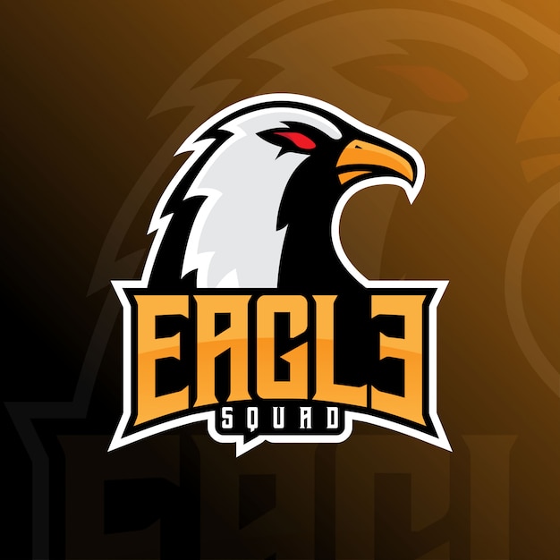 Logo De La Mascotte E-sport De L'équipe Eagle Falcon