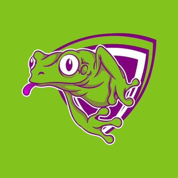 Logo De La Mascotte De L'e-sport, La Grenouille