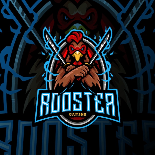 Logo De La Mascotte De L'épée De Coq