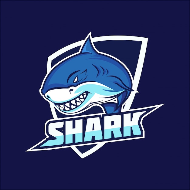 Logo De La Mascotte De L'équipe E-sports De Requin