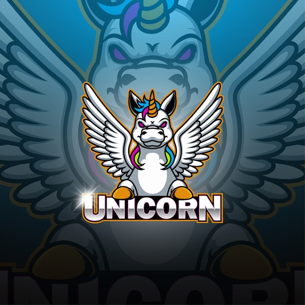 Logo Mascotte Esport Licorne