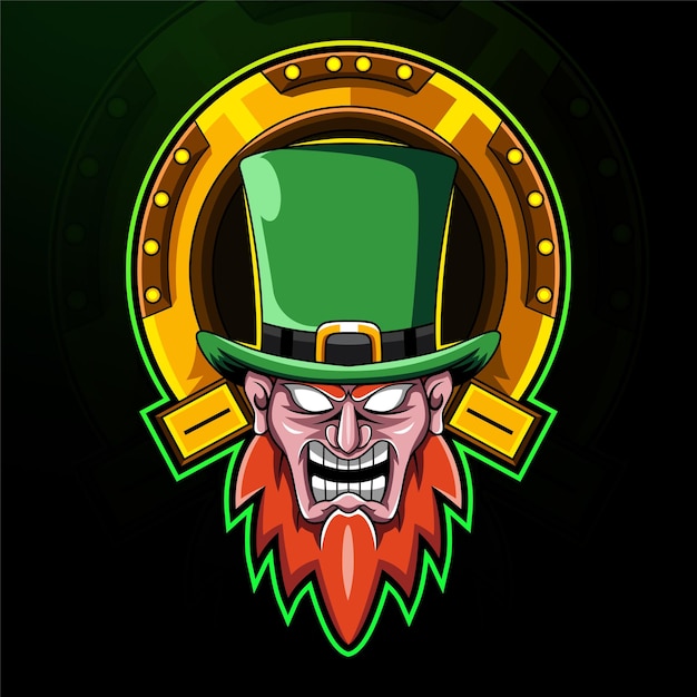 Logo De Mascotte Esport Tête De Lutin