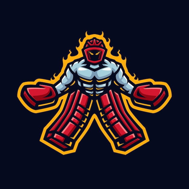 Vecteur logo de mascotte de hockey pour l'équipe de hockey et la communauté