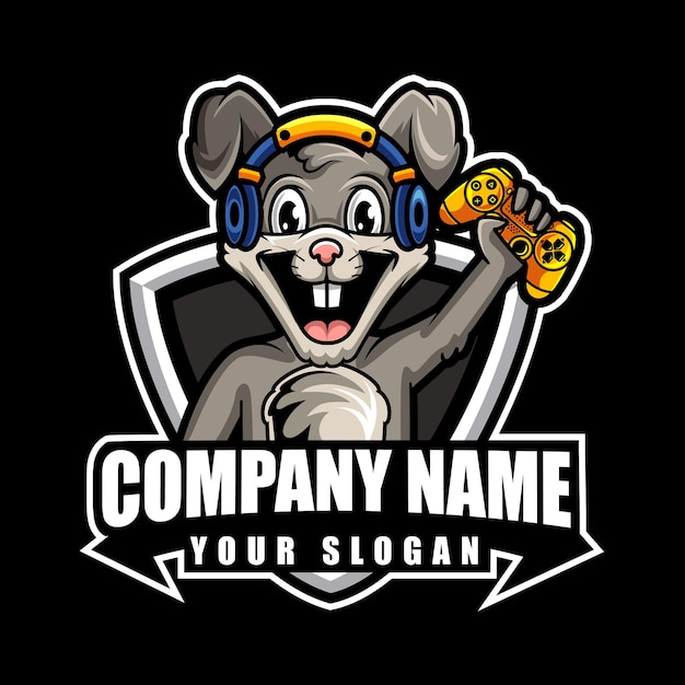 Logo De Mascotte De Jeu De Bunies