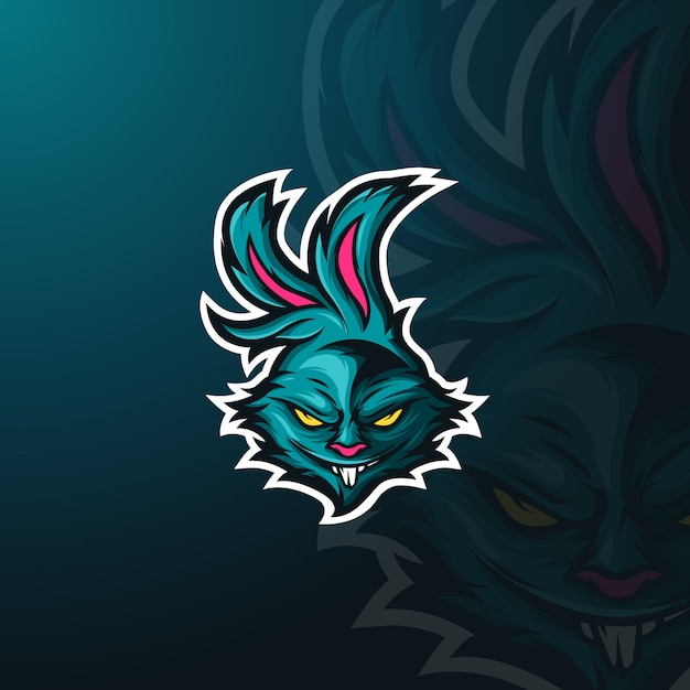 Logo Mascotte Lapin En Colère E-sport