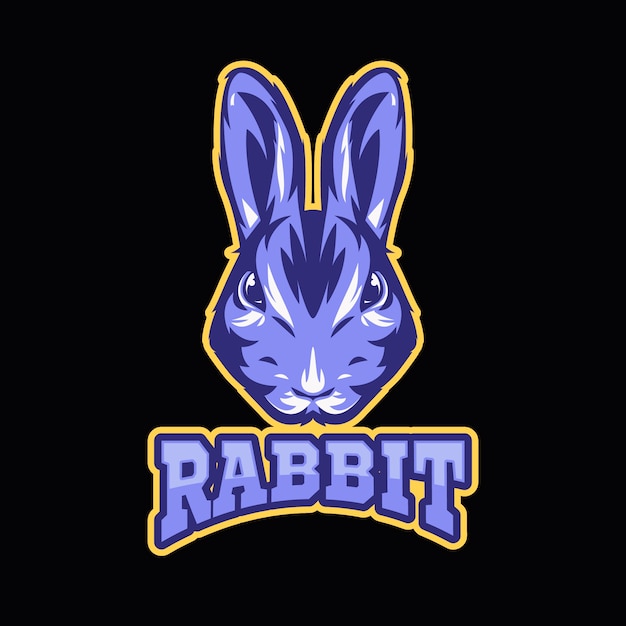 Logo Mascotte Avec Lapin