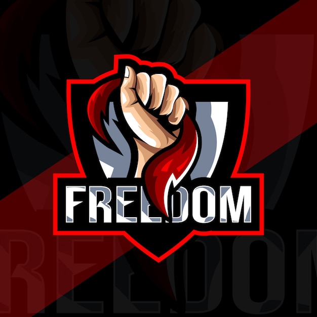 Logo Mascotte Liberté Esport Design