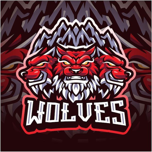 Logo De Mascotte De Loup Esport