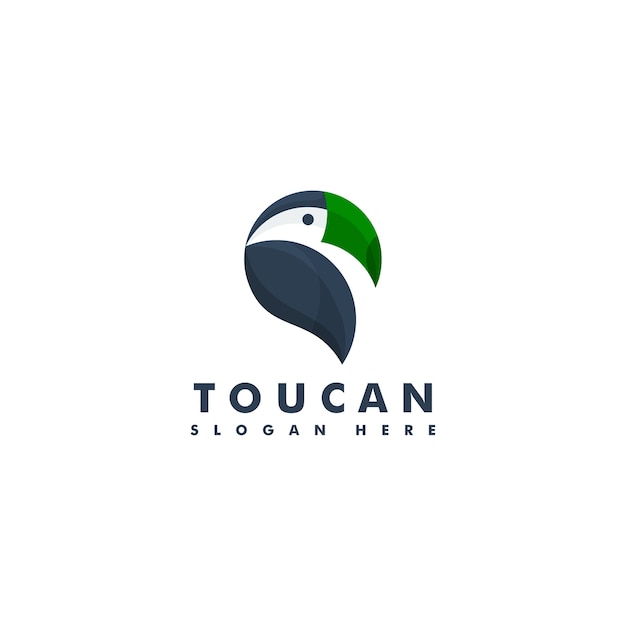 Logo De Mascotte Oiseau Toucan. Logo De Tête D'animal