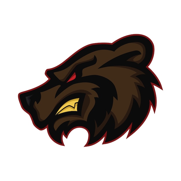 Logo De La Mascotte De L'ours Grizzli