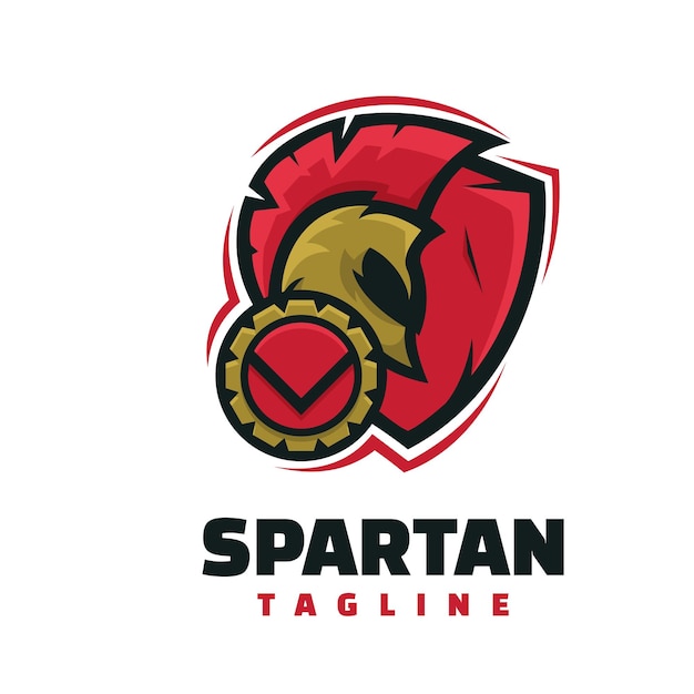 Logo De Mascotte De Personnage De Tête Spartiate