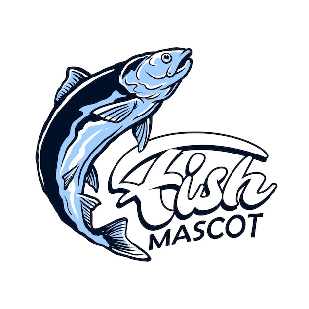 Logo De Mascotte De Poisson