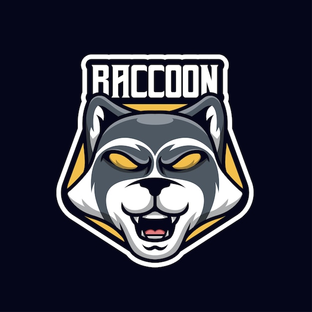 Logo De Mascotte De Raton Laveur Pour L'équipe D'esports