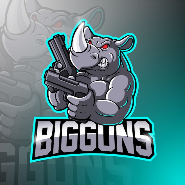 Logo De La Mascotte Rhino Esport