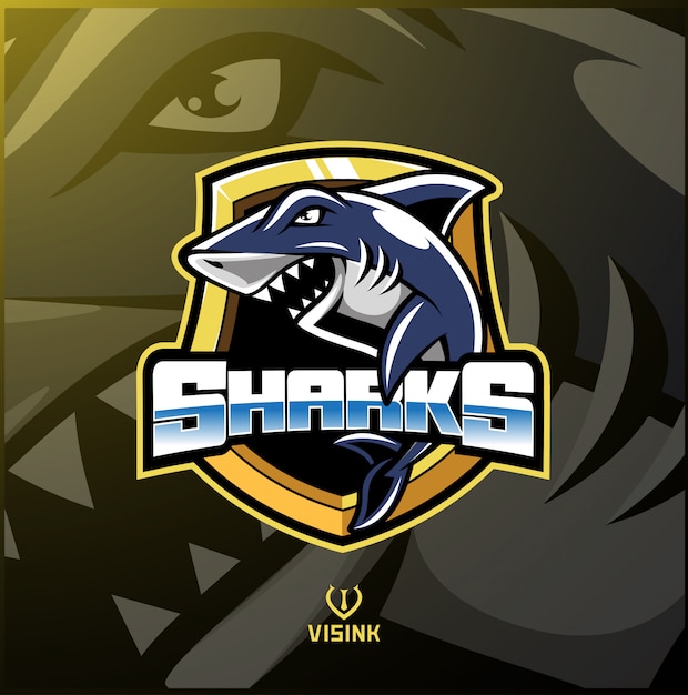 Logo Mascotte De Sport Requin