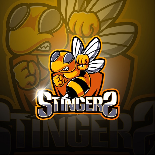 Vecteur logo de la mascotte stingers esport