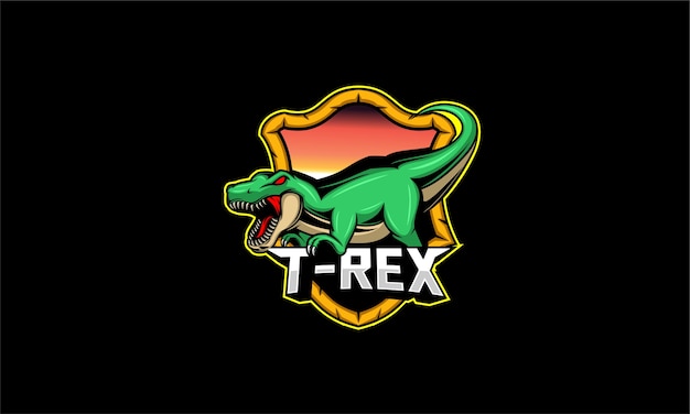 Vecteur logo de la mascotte t rex