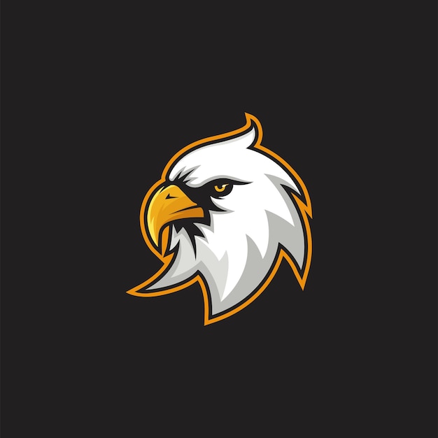 Logo de mascotte tête d'aigle vector