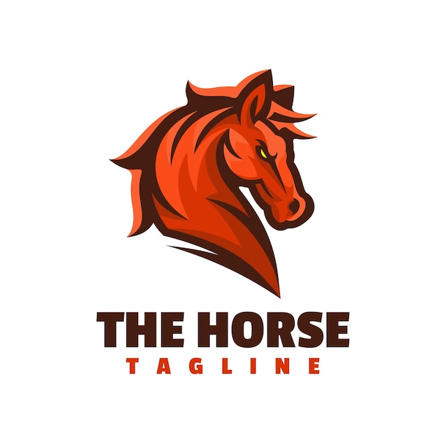 Logo de mascotte tête de cheval