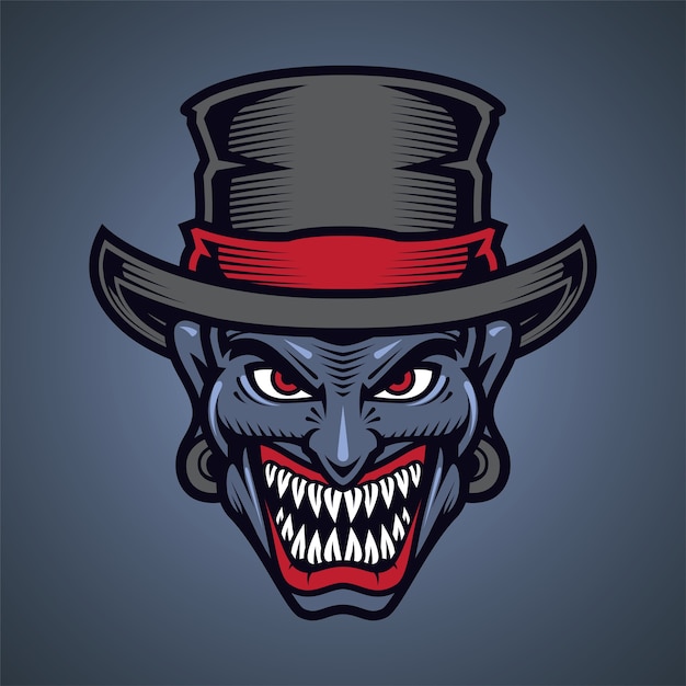 Logo De Mascotte Tête De Clown