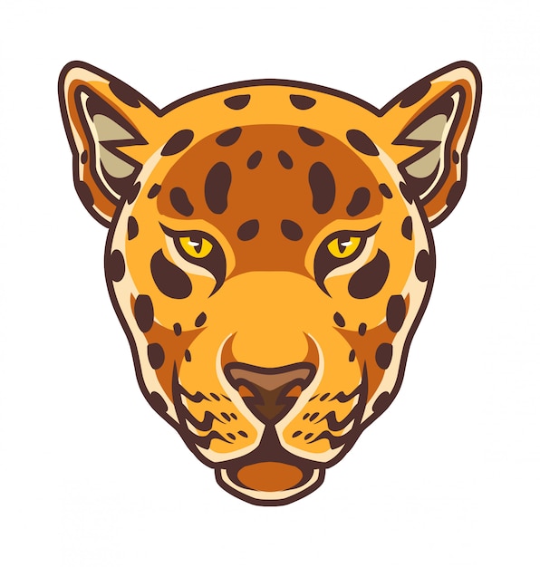 Logo mascotte tête de guépard