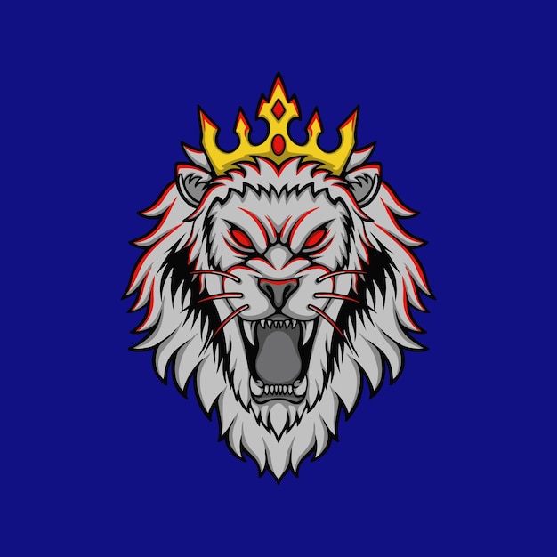 logo de mascotte tête de lion