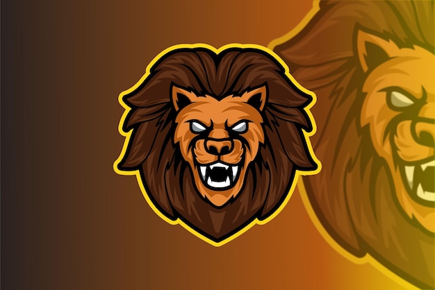 Logo Mascotte Tête De Lion