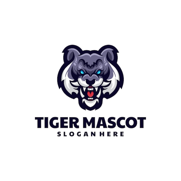 Le Logo De La Mascotte De La Tête De Tigre