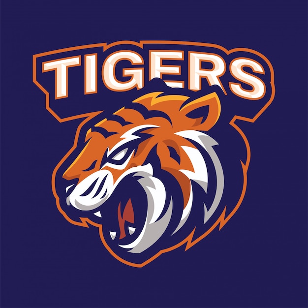 Logo Mascotte Tigre En Colère