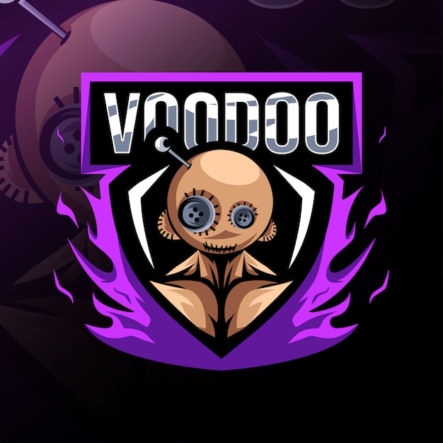 Logo mascotte vaudou esport design