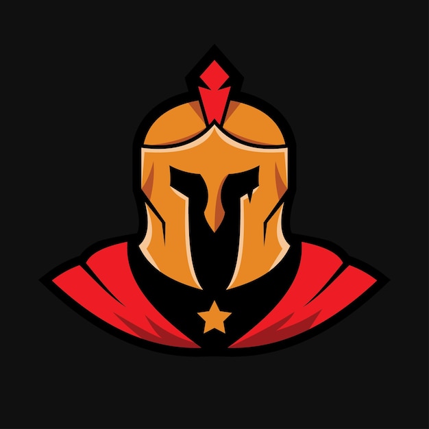 Vecteur logo de la mascotte de vector spartan esport pour l'image de marque de l'équipe compétitive