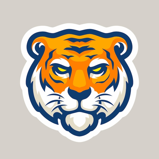 Logo De La Mascotte Vectorielle Tête De Tigre