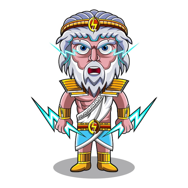 Logo De La Mascotte Zeus Chibi