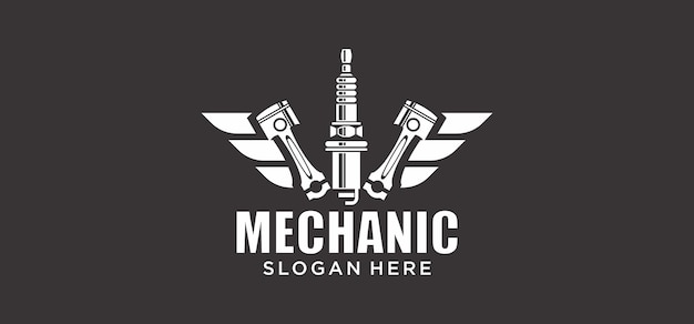 Vecteur logo de mécanicien de moteurs automobiles pour les entreprises liées à l'industrie automobile et automobile