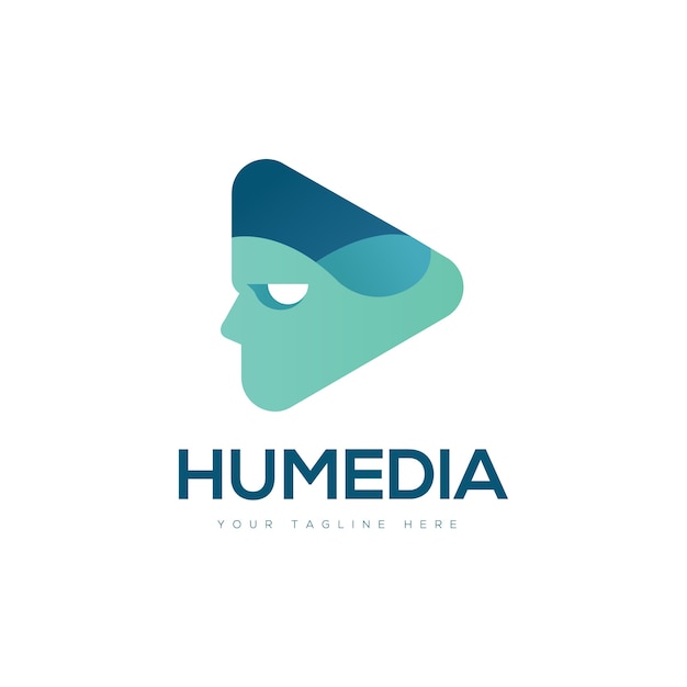 Vecteur logo des médias humains
