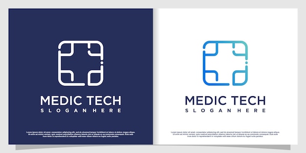 Logo Médical Avec élément Créatif Vecteur Premium Partie 3