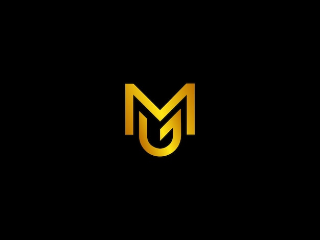 Logo mg or sur fond noir