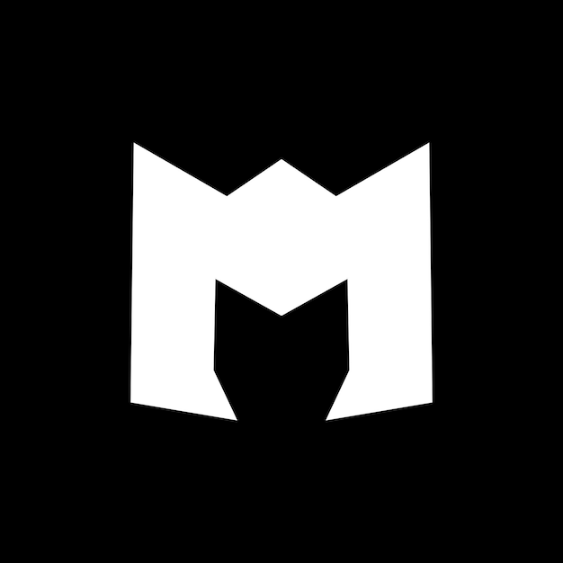 Vecteur logo minimaliste lettre m