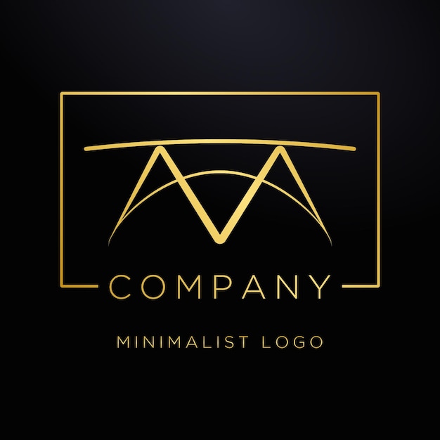 Un Logo Minimaliste Or Et Noir